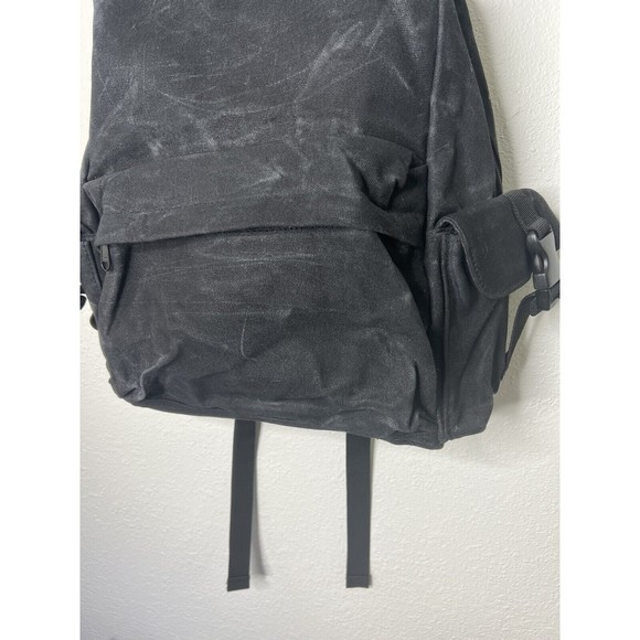 American Eagle Outfitters Black Waxed Canvas Backpack with Padded Straps NWOT - Picture 5 of 8